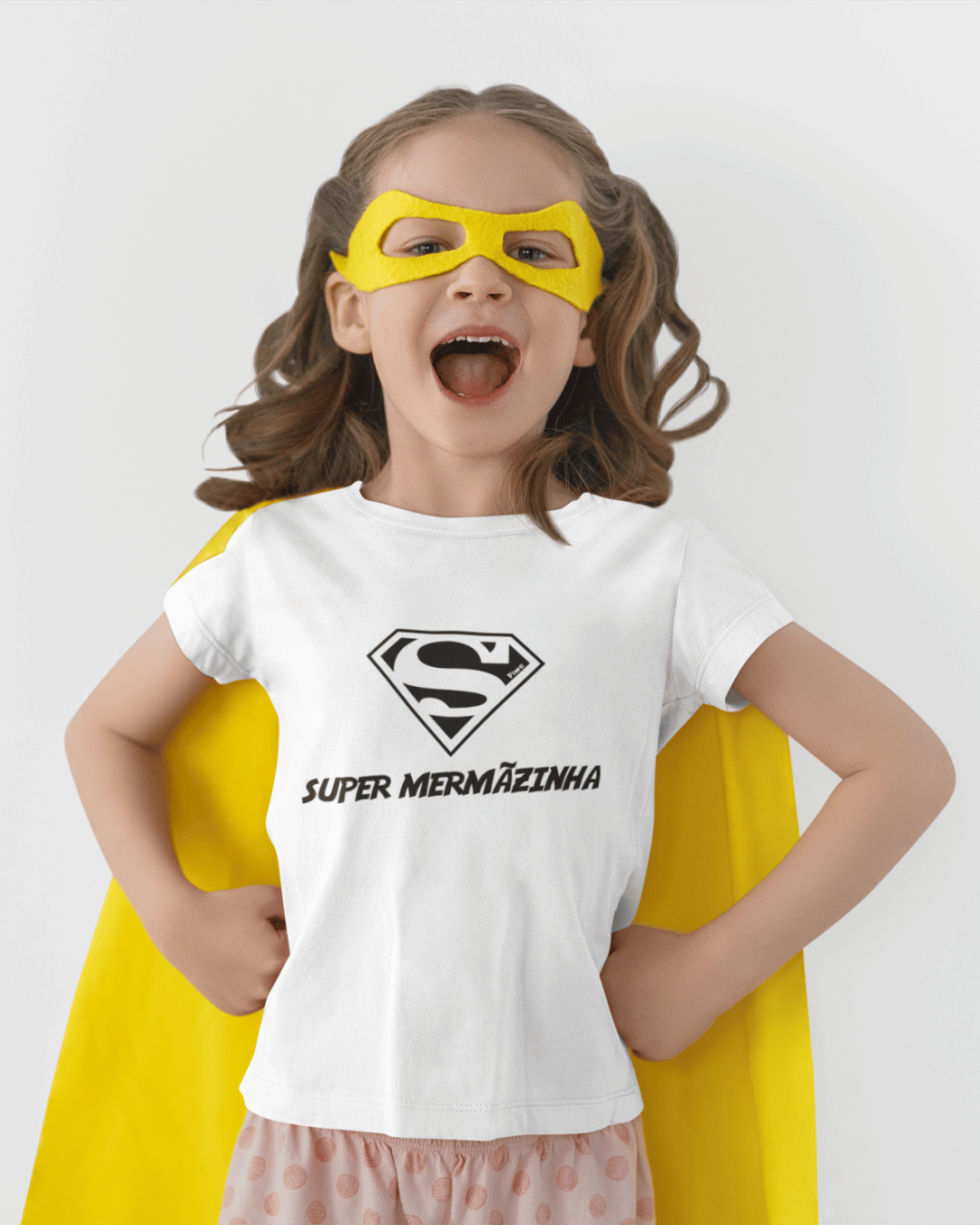Camiseta Super Mermãzinha Infantil