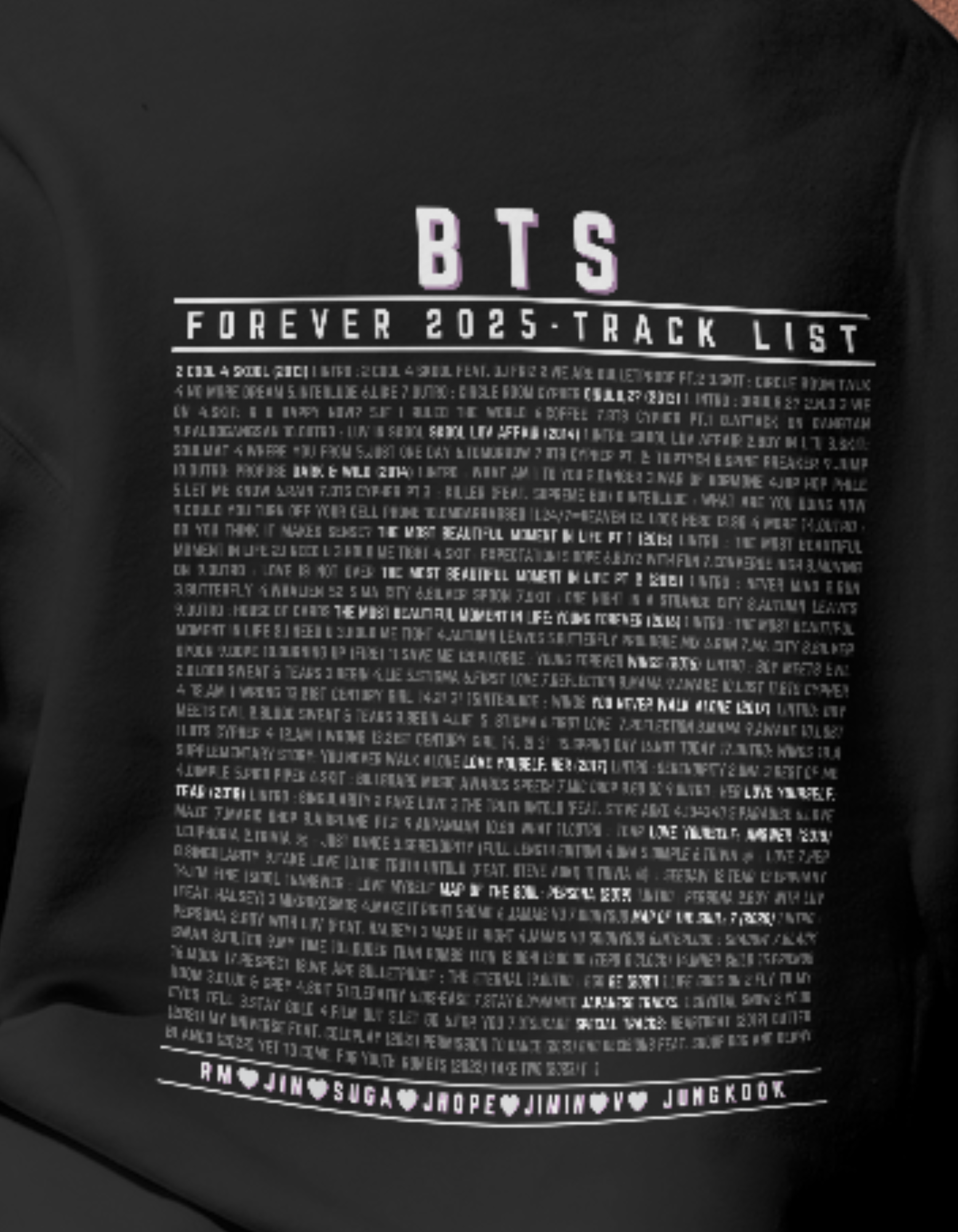 TS - BTS 4EVER TRACKLIST (BLACK)