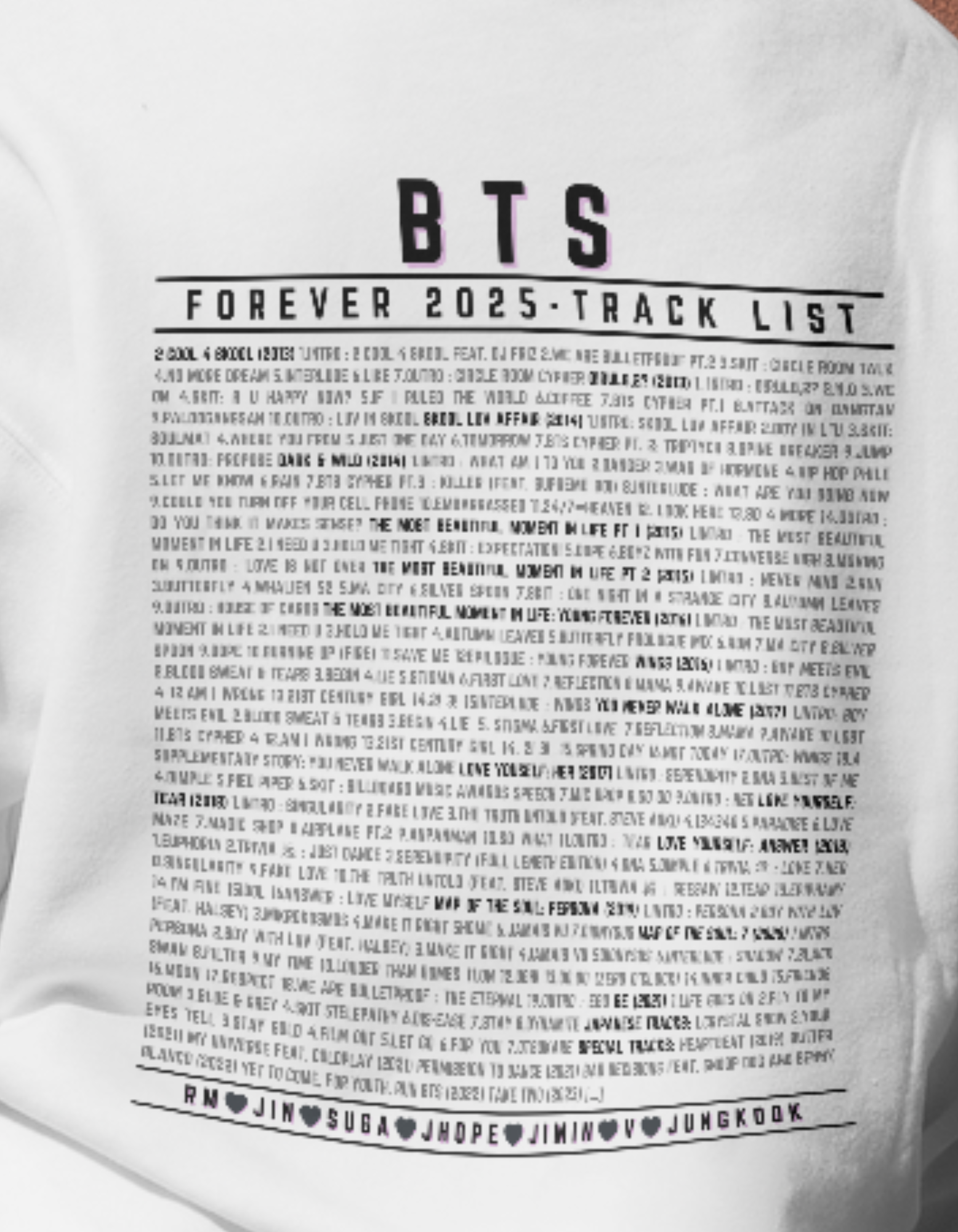 TS - BTS 4EVER TRACKLIST (WHITE)