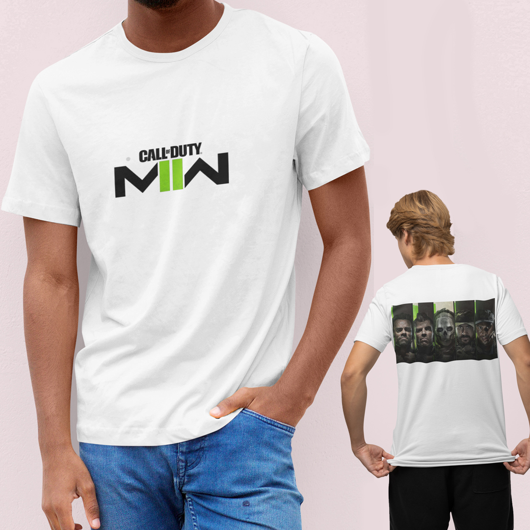 CAMISETA CLASSIC BRANCA COD MW2 DOUBLE