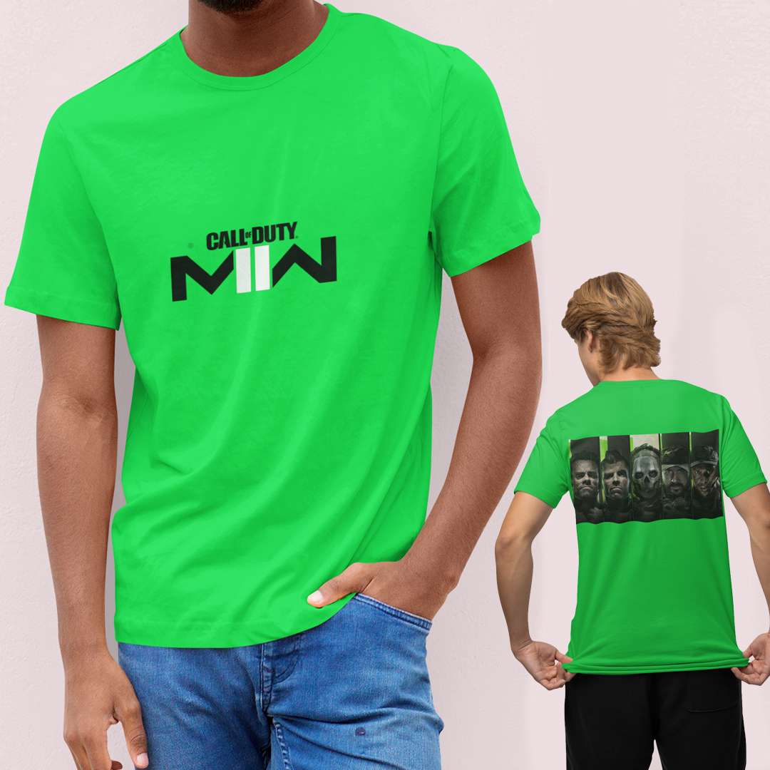 CAMISETA CLASSIC VERDE COD MW2 DOUBLE