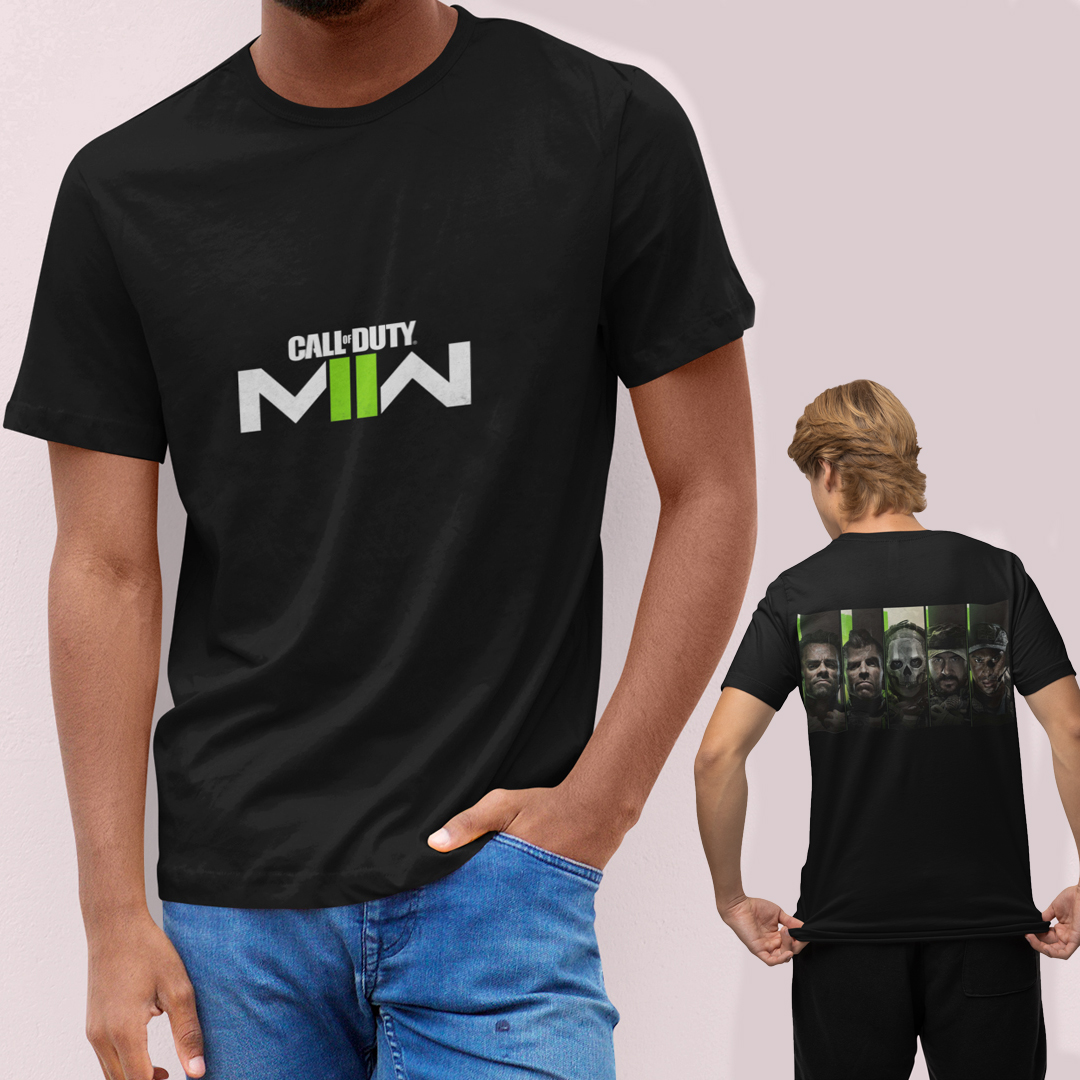 CAMISETA CLASSIC PRETA COD MW2 DOUBLE