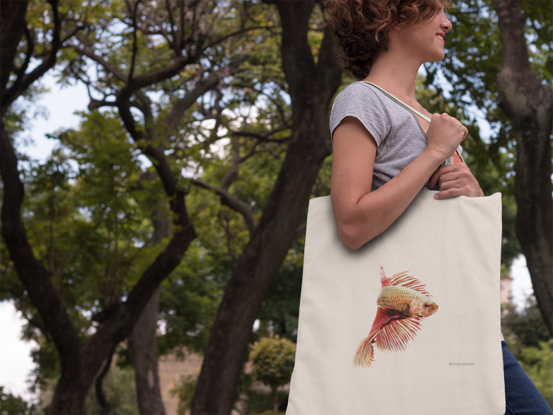 Eco Bag Betta vermelho