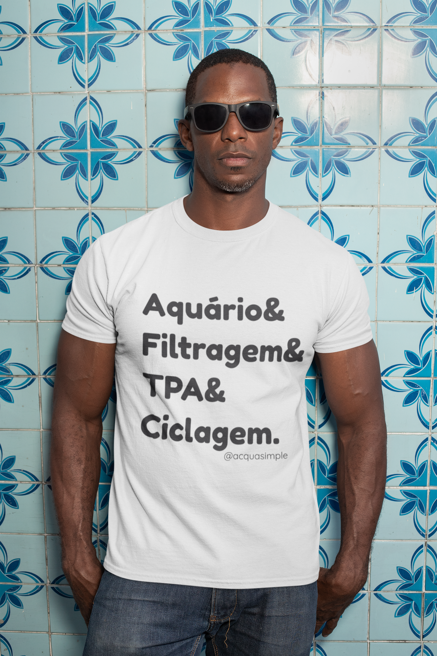 Camiseta Aquario e filtragem