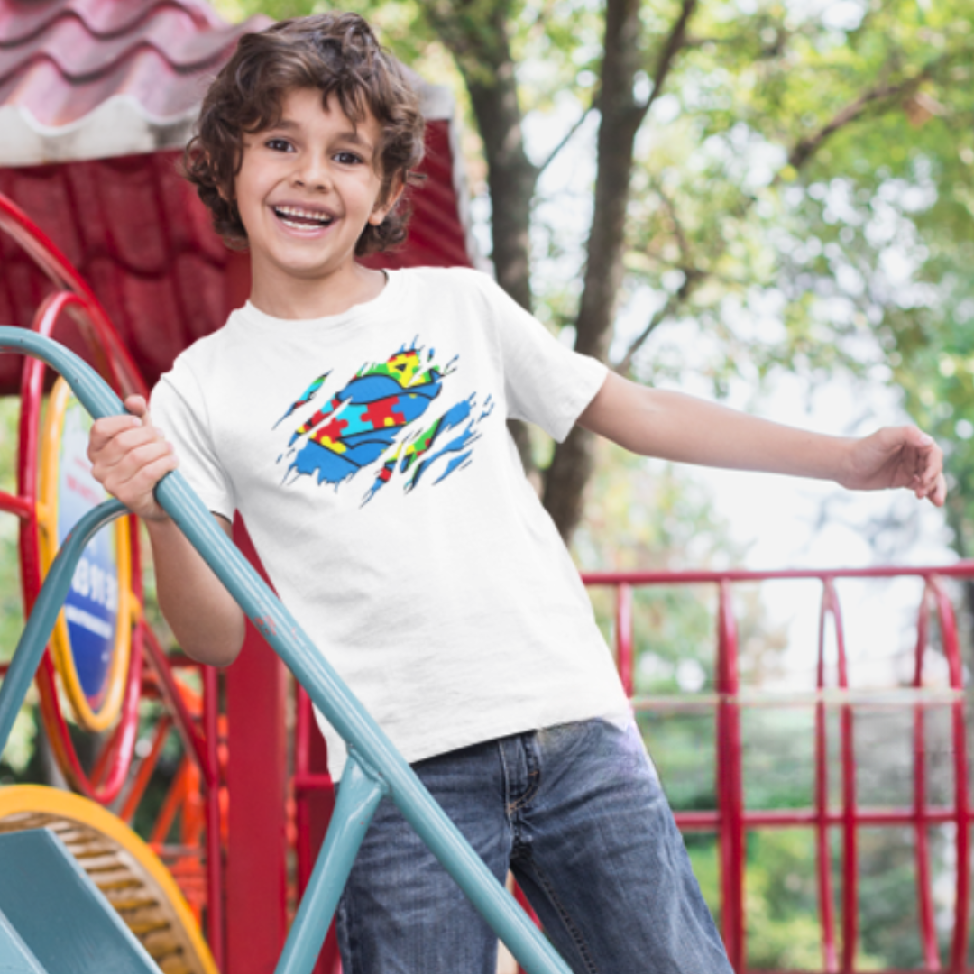CAMISETA INFANTIL AUTISMO SUPER PODER (2 a 8 anos)