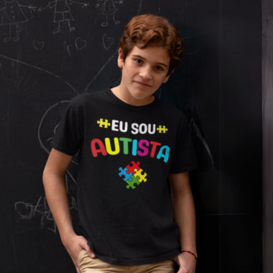 CAMISETA INFANTIL EU SOU AUTISTA (10 a 14 anos)