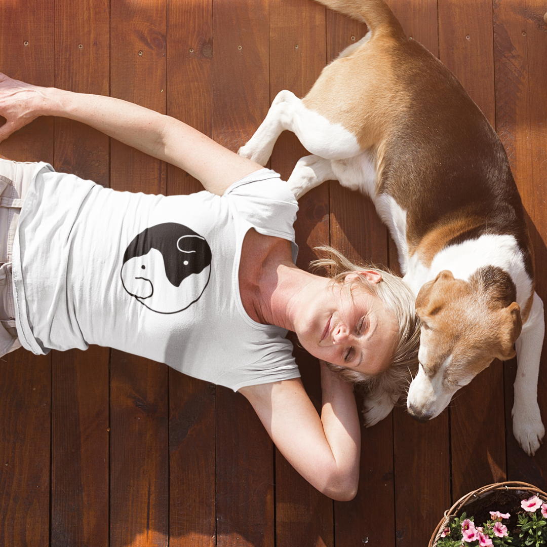 Camiseta Feminina Ying Yang Dog