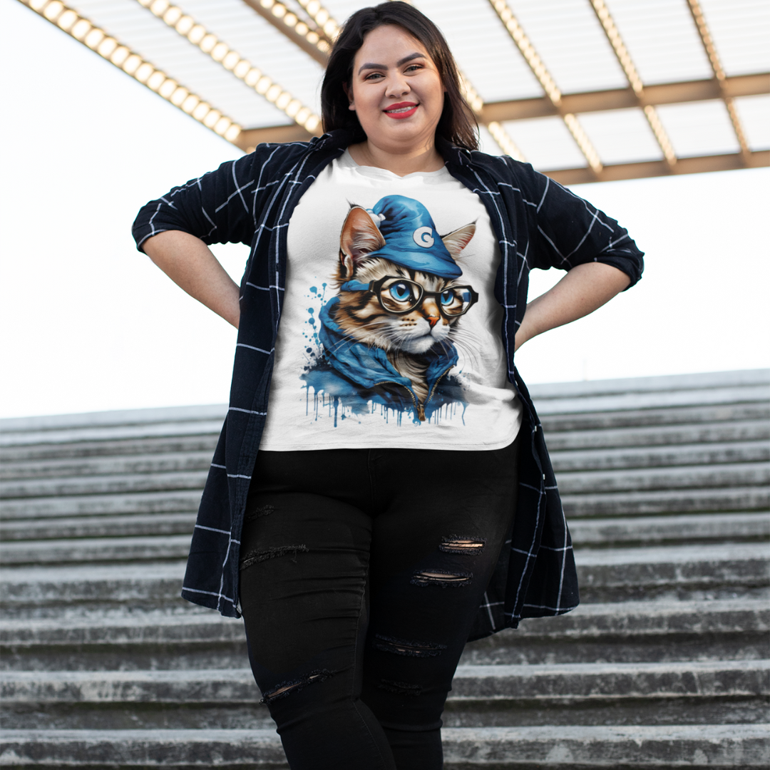 Camiseta Gato - Plus Size
