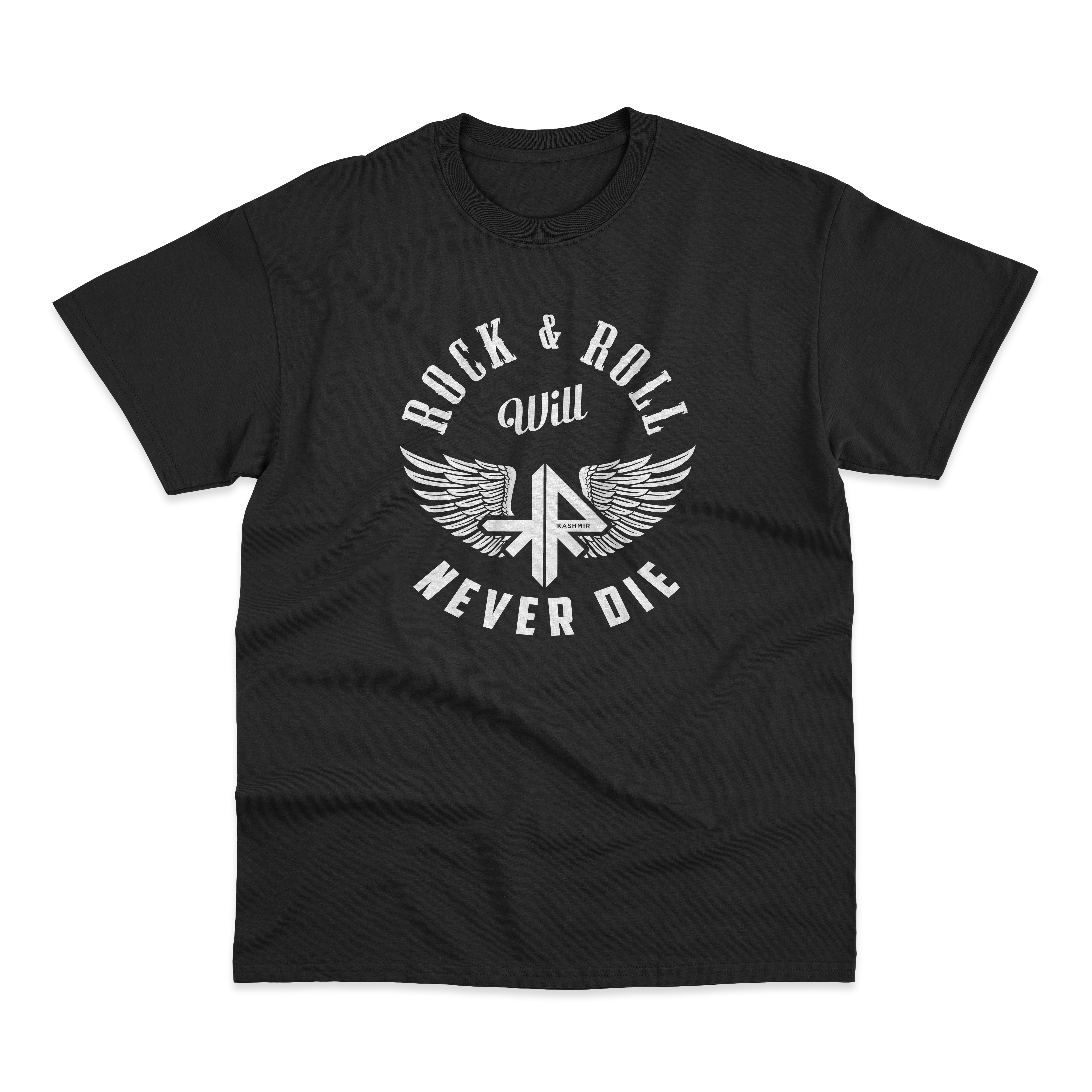 CAMISETA KASHMIR ROCK & ROLL WILL NEVER DIE
