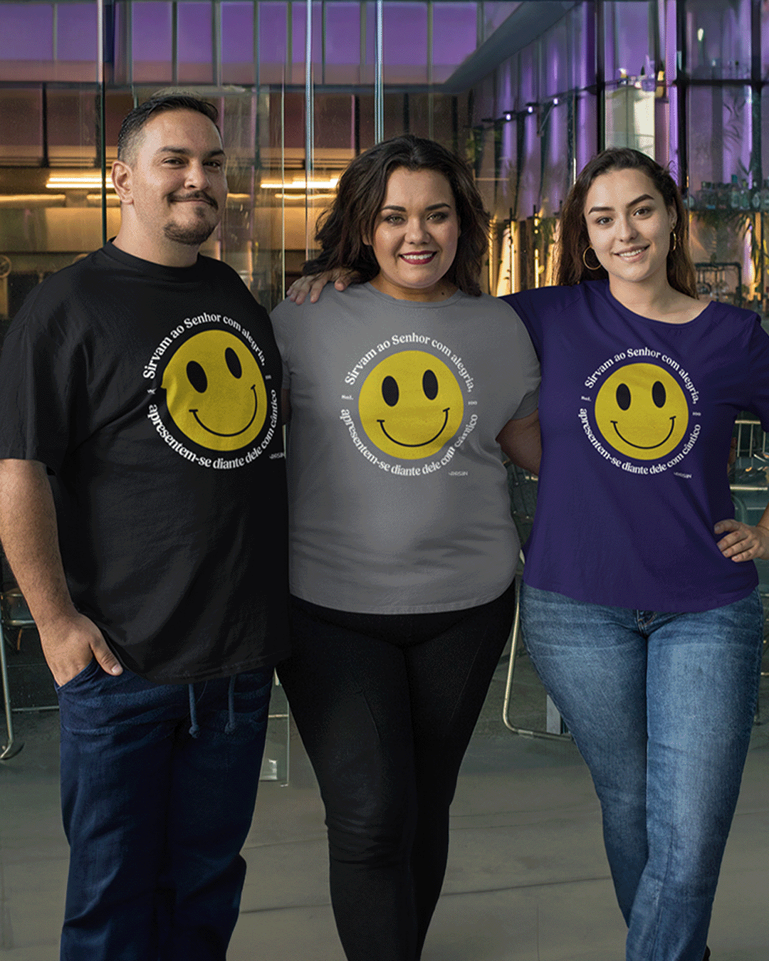 T-Shirt Unissex | Smile | Várias Cores | Plus Size