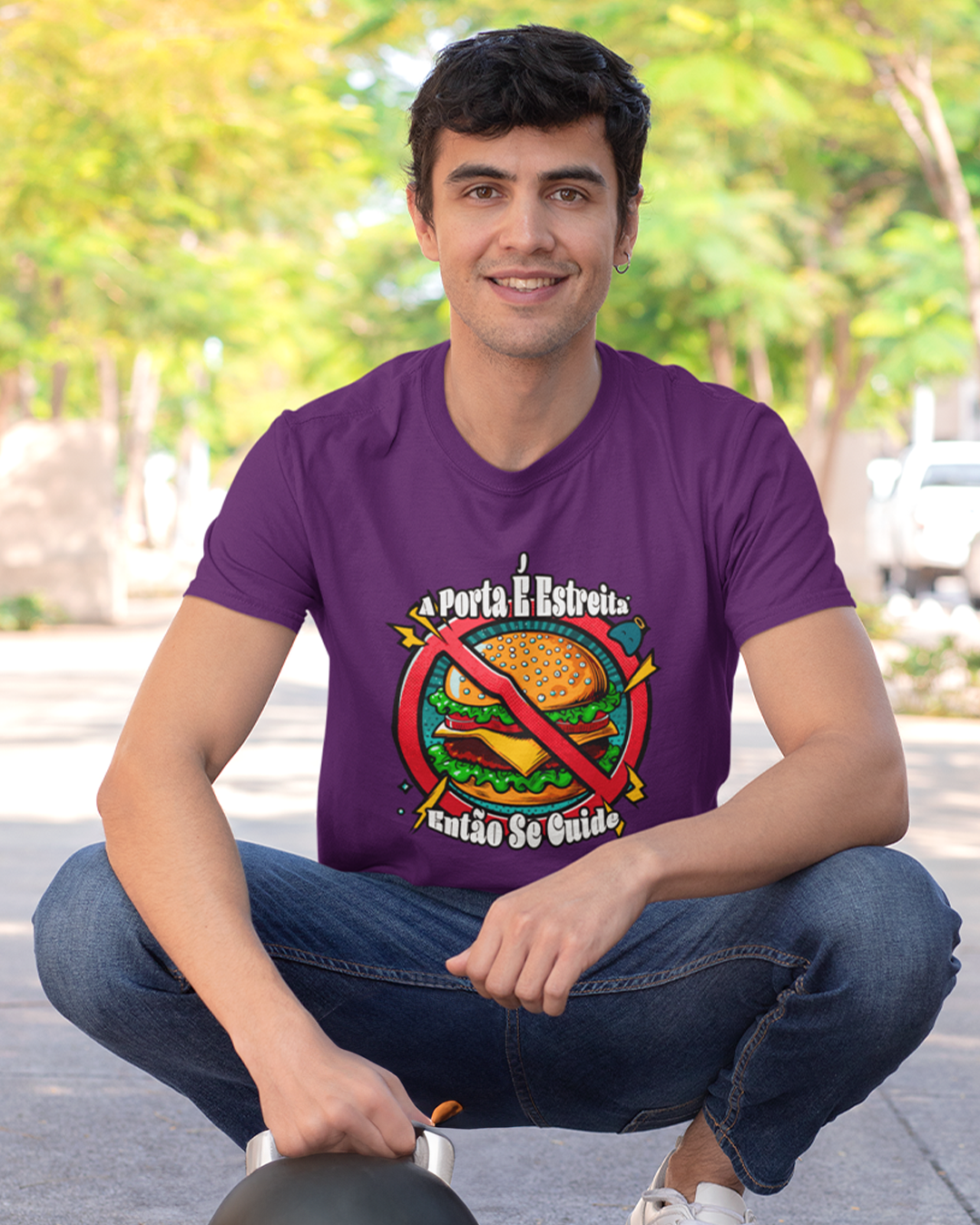 T-Shirt Masculino | Porta Estreita | Roxo