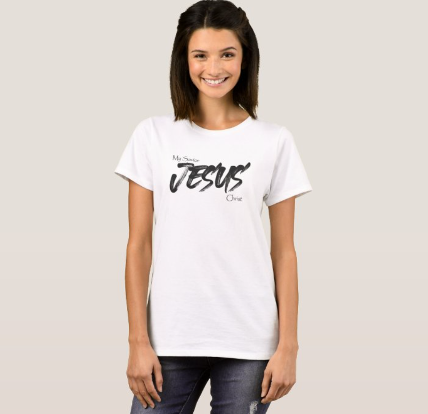 Camiseta Gospel Feminina Meu Salvador 100% Algodão Qualidade Premium