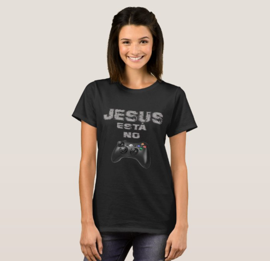Camiseta Femiina Jesus no Controle 100% Algodão Qualidade Premium