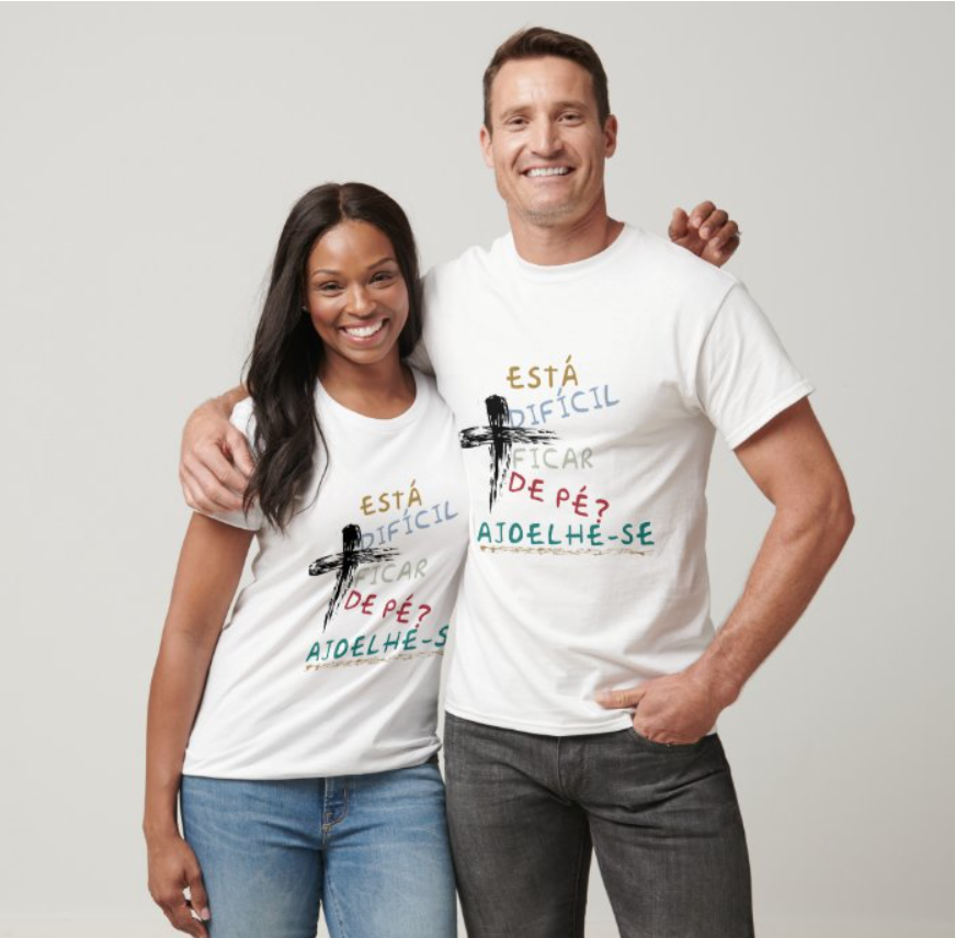 Camiseta Feminina Ajoelhe 100% Algodão Qualidade Premium