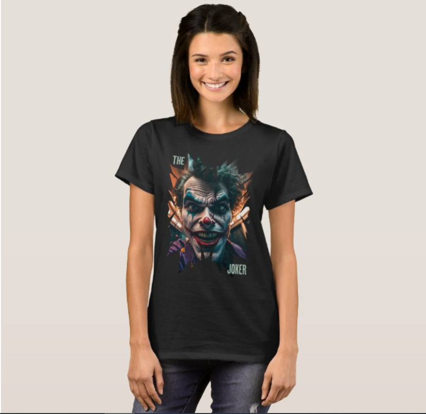 Camiseta Feminina Joker 100% Algodão Qualidade Premium