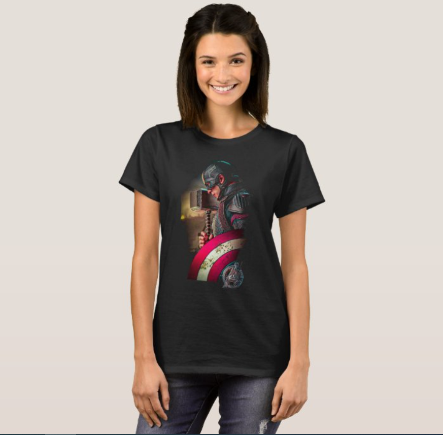 Camiseta Feminina Capitão 100% Algodão Qualidade Premium