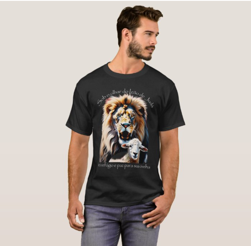 Camiseta Leão da Tribo 100% Algodão Qualidade Premium
