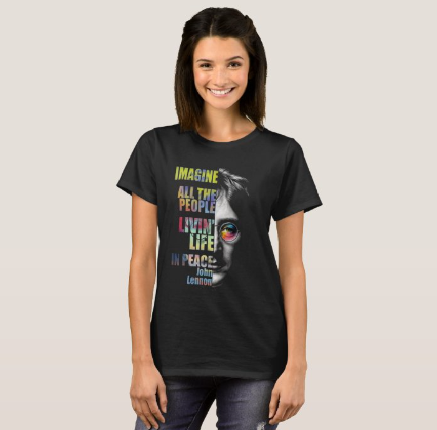 Camiseta Feminina Imagine 100% Algodão Qualidade Premium