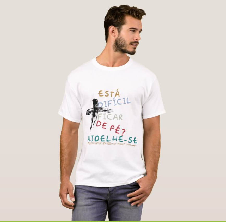 Camiseta Ajoelhe 100% Algodão Qualidade Premium
