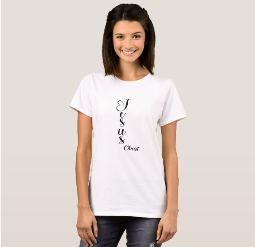 Camiseta  Feminina Gospel Jesus Christ 100% Algodão Qualidade Premium