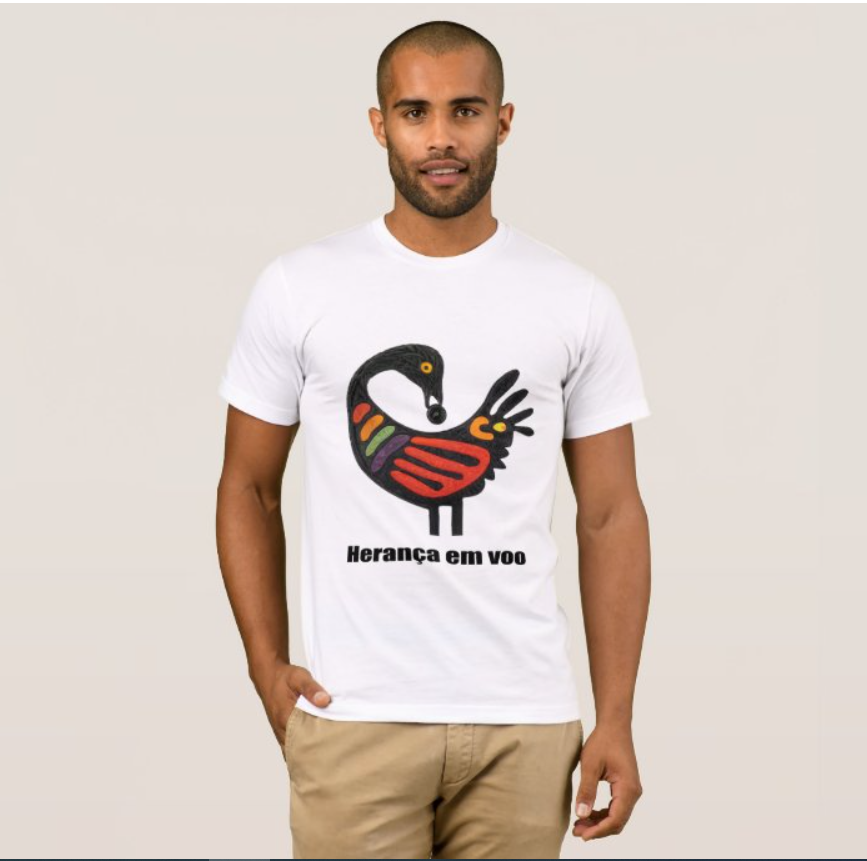Camiseta símbolo Adinkra Masc 100% Algodão Qualidade Premium