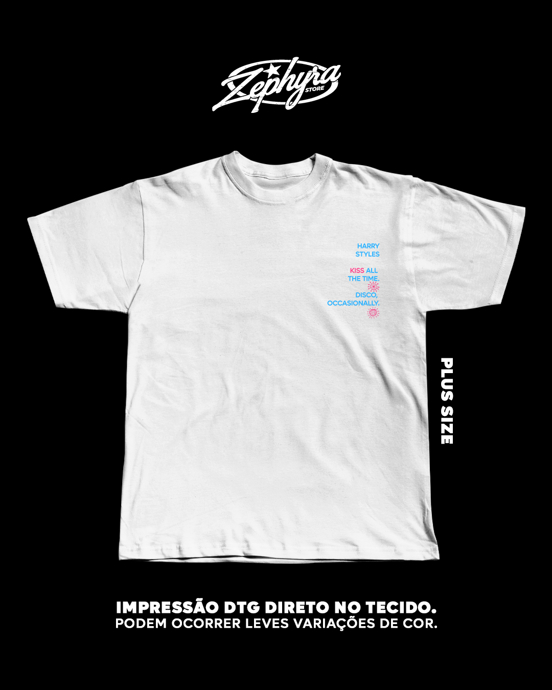 Plus Size - Harry Styles - Kiss  | Frente - Verso