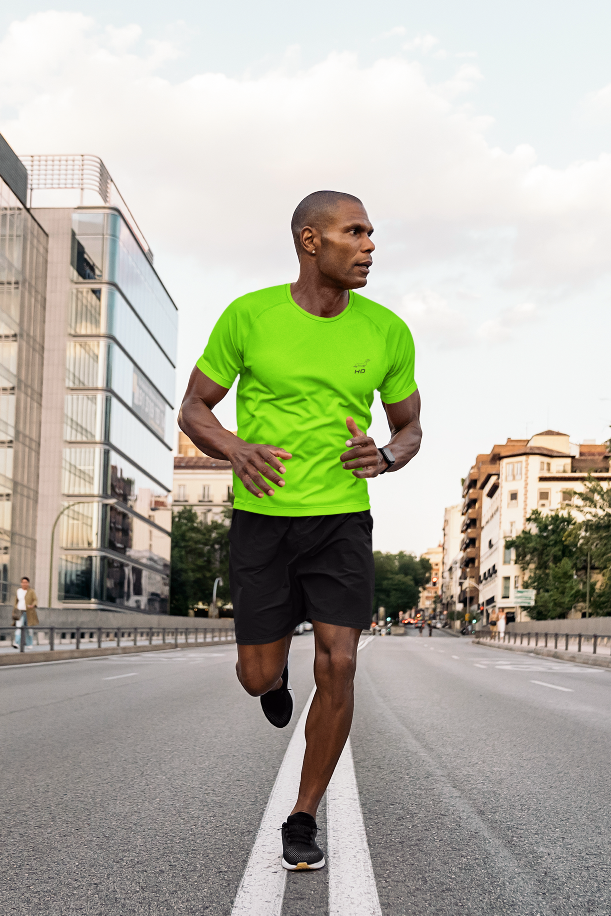 CAMISETA SPORT DRY UV HUNTER DOG LOGO PRETA