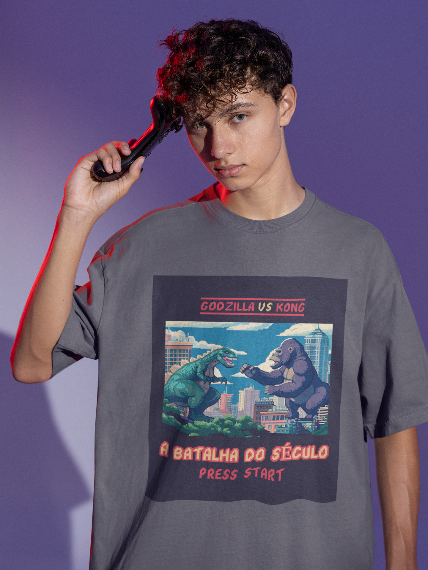 CAMISETA ESTONADA GODZILLA VS KONG HD
