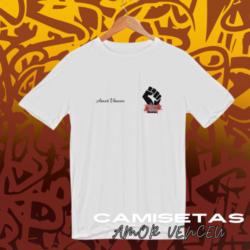 Camiseta Sport Dry UV Mais Amor Por Favor Protesto