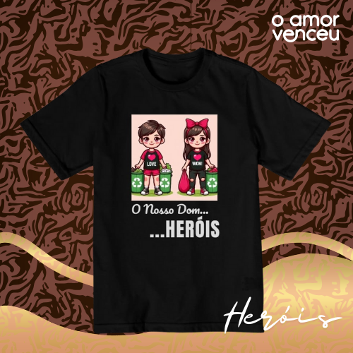 Camiseta Infantil Heróis JUREK Nosso Dom