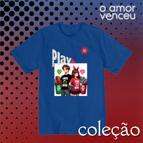 Camiseta Infantil Play Heróis JUventude
