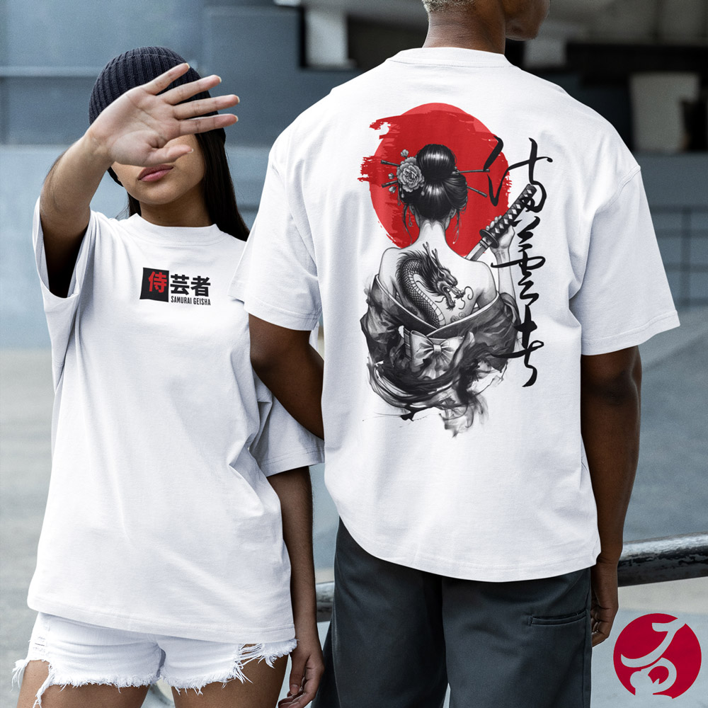 Camiseta Oversized - Samurai Geisha