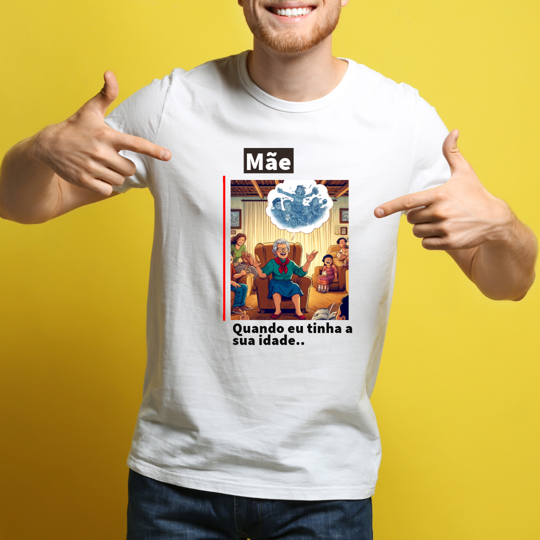 Esta camiseta é o presente perfeito para o Dia das Mães com um toque de nostalgia e bom humor. 