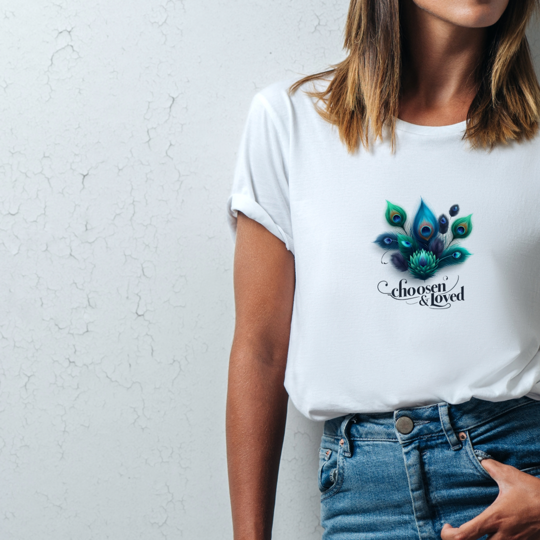 Celebre sua singularidade com a camiseta Escolhida e Amada