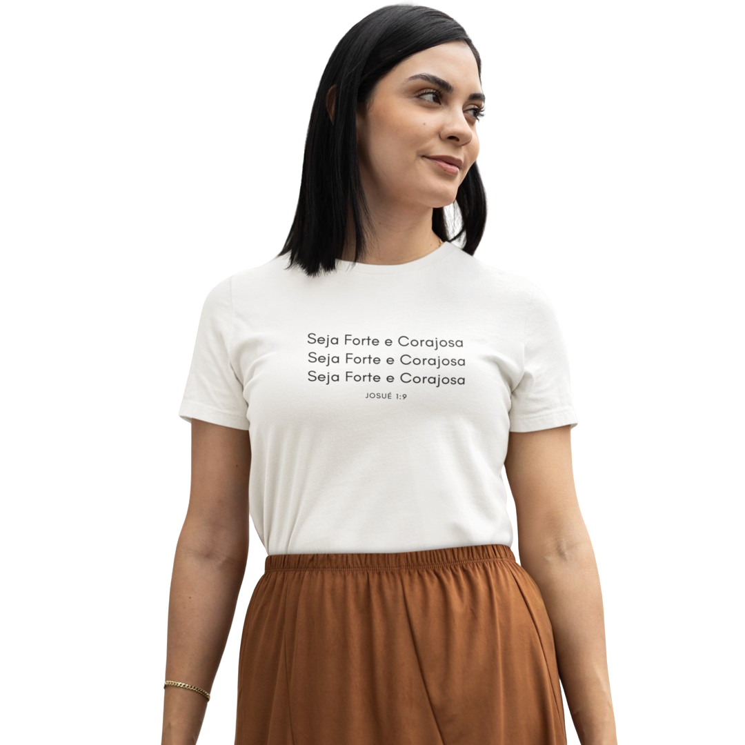 Camiseta Cristã Baby Long Prime - Josué 1:9