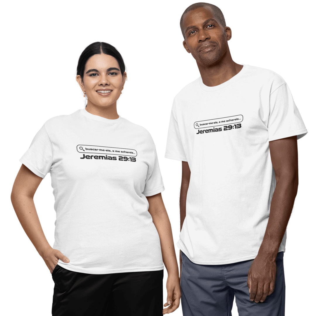 Camiseta Cristã Prime - Jeremias 29:13 - Estampa Grande