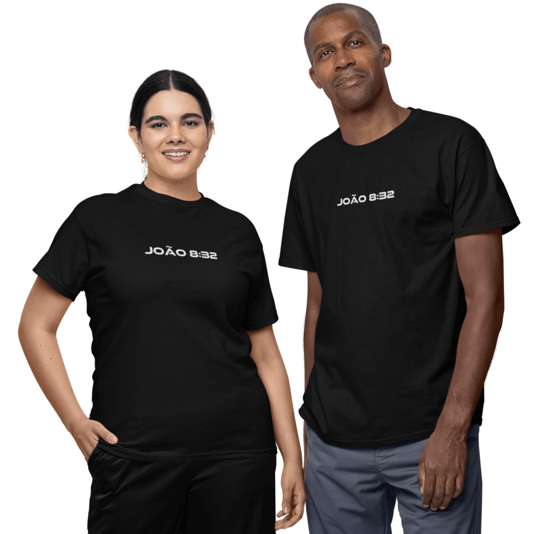 Camiseta Cristã Prime - João 8:32 - Estampa Grande