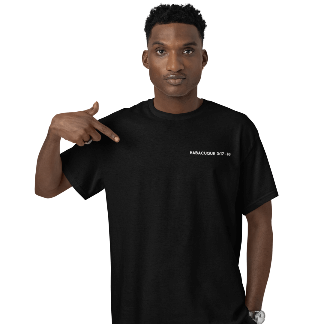 Camiseta Cristã Prime - Habacuque 3:17-18 - Minimalista