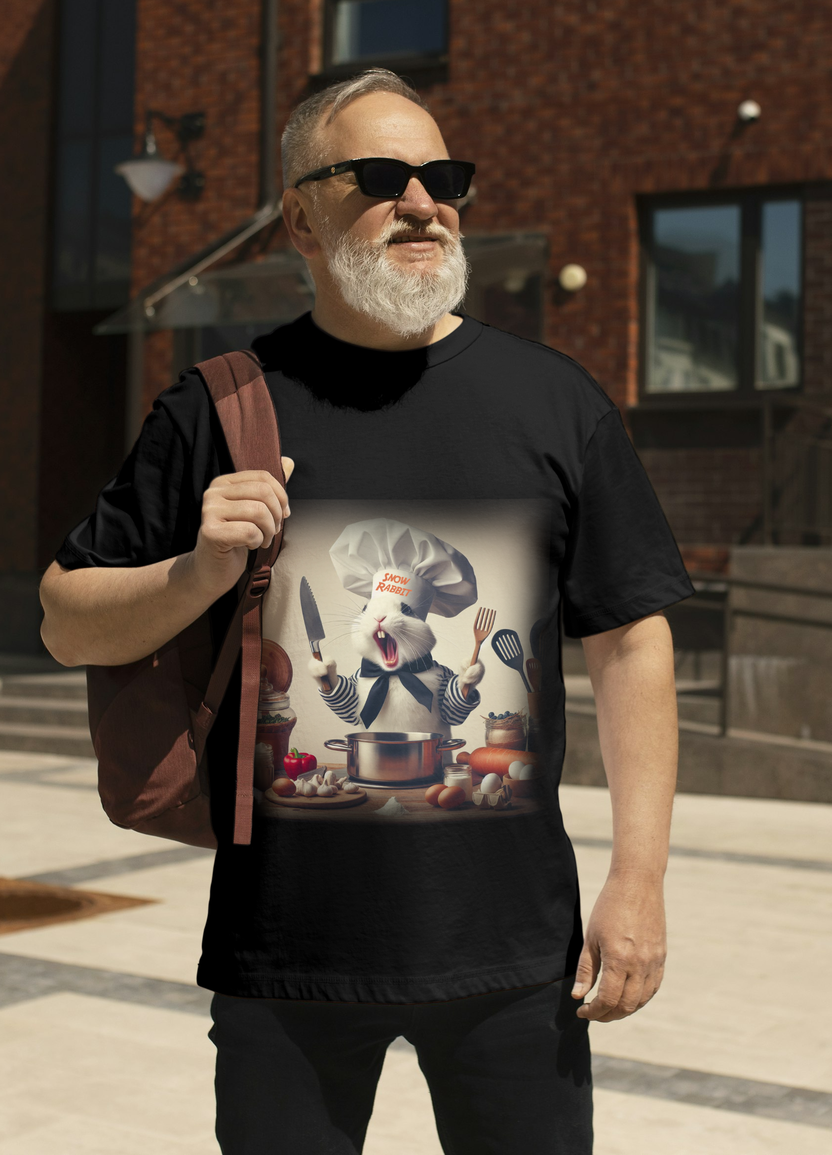 Snow rabbit Chef de Cozinha- T-SHIRT-CLASSICA Adulto 