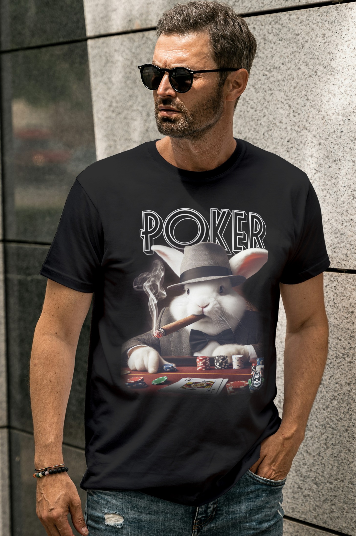 Camiseta Adulto Classic - Snow Rabbit Poker