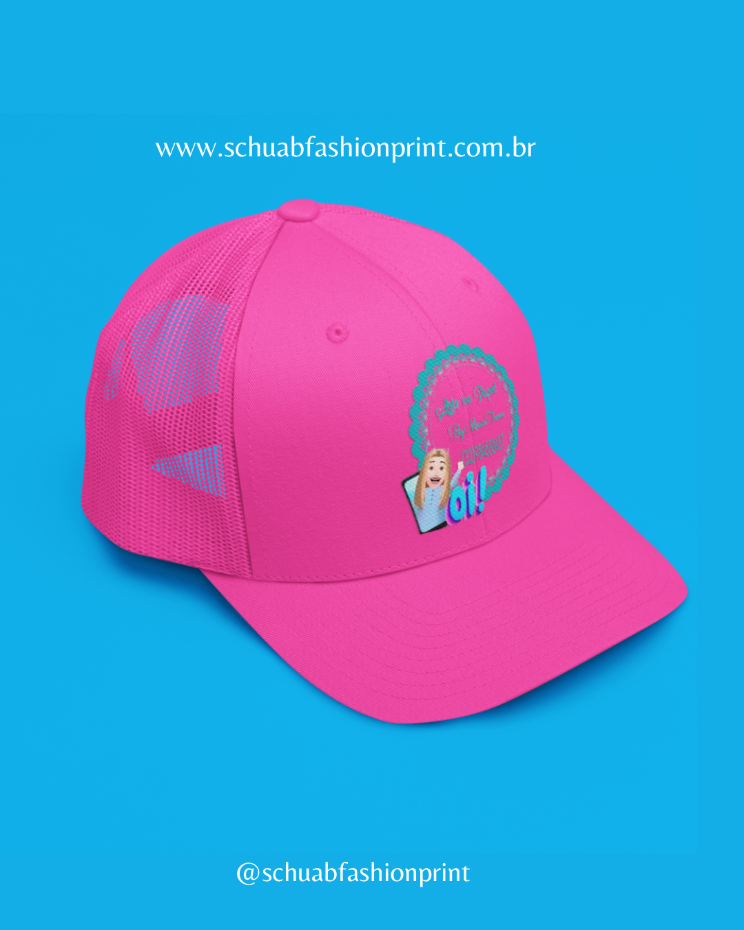 BONÉ AMERICANO QUALITY COM TELA - COM SUA LOGO PERSONALIZADA 