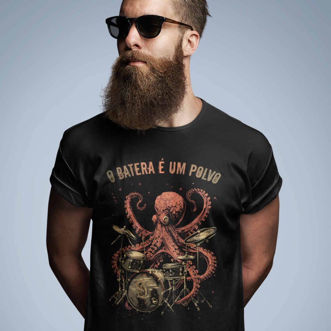 Camiseta O Batera é um Polvo