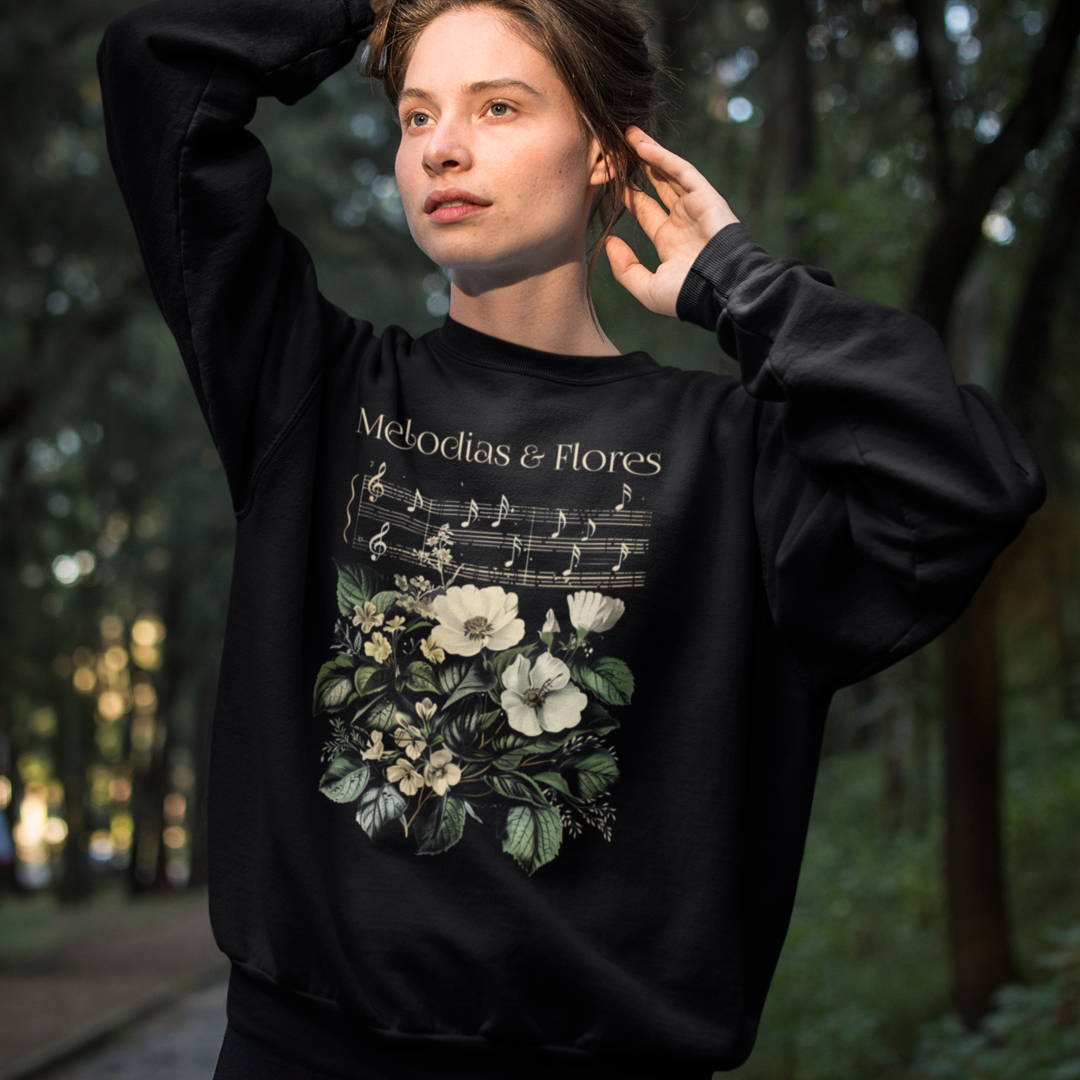 Moletom Unissex Melodias e Flores 