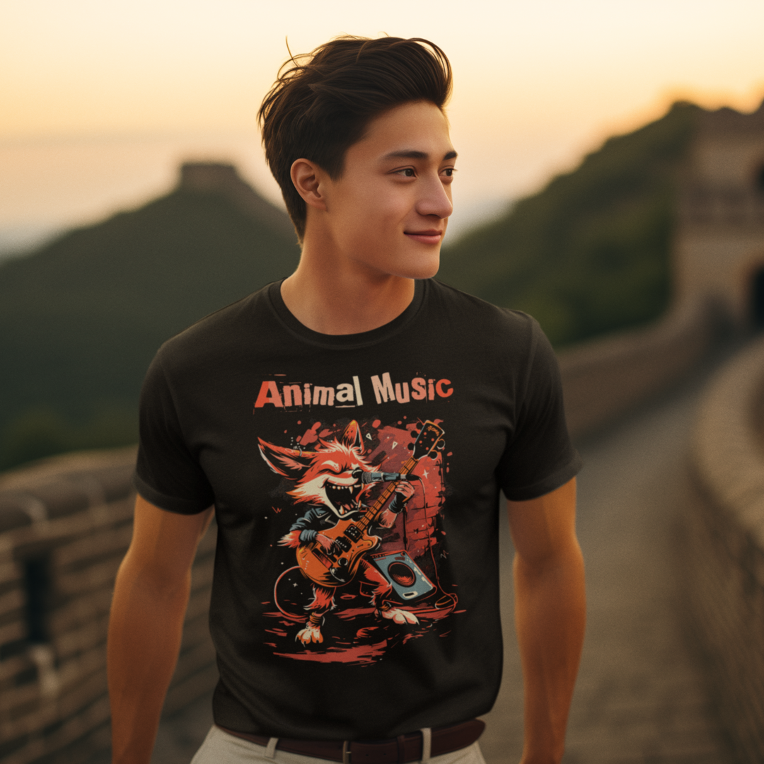 Camiseta Unissex Animal Music