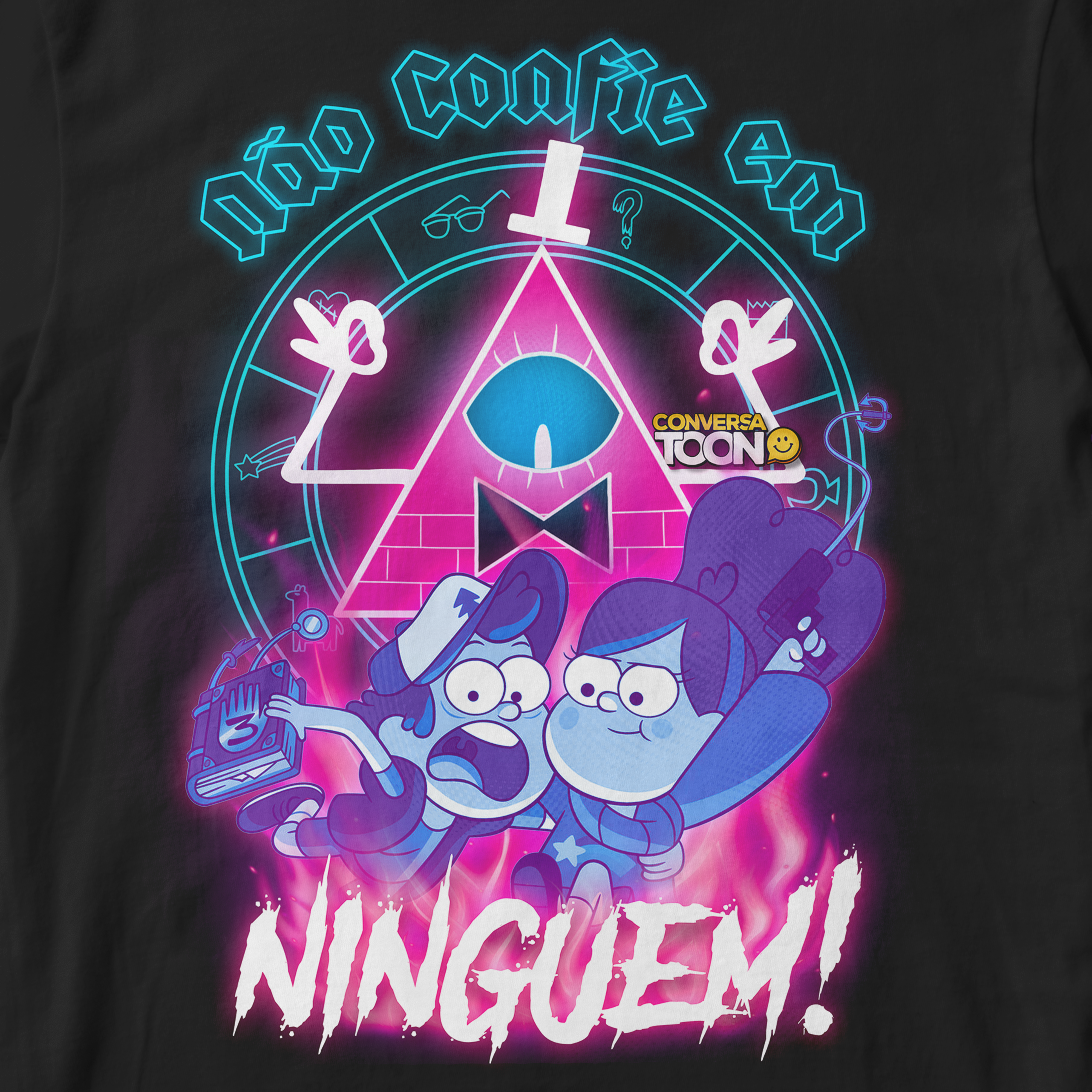 Camiseta Gravity Falls - Não confie em Ninguém!