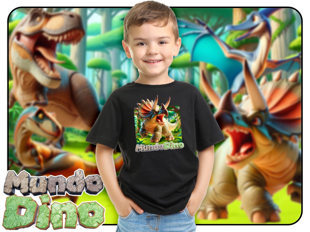 Camiseta Infantil MundoDino Triceratops Nº 10-14