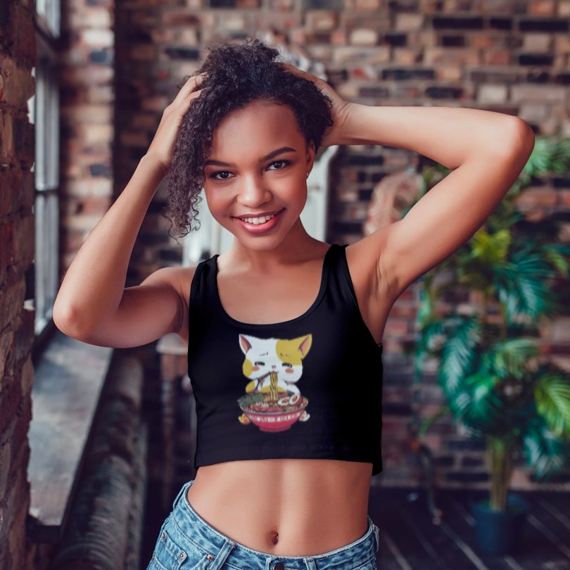 Cropped Gatinho Comilão 