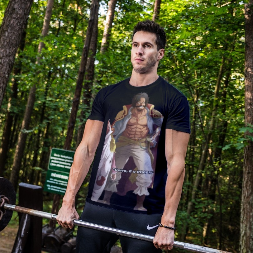 camisa Corre é o ROGER - One Piece