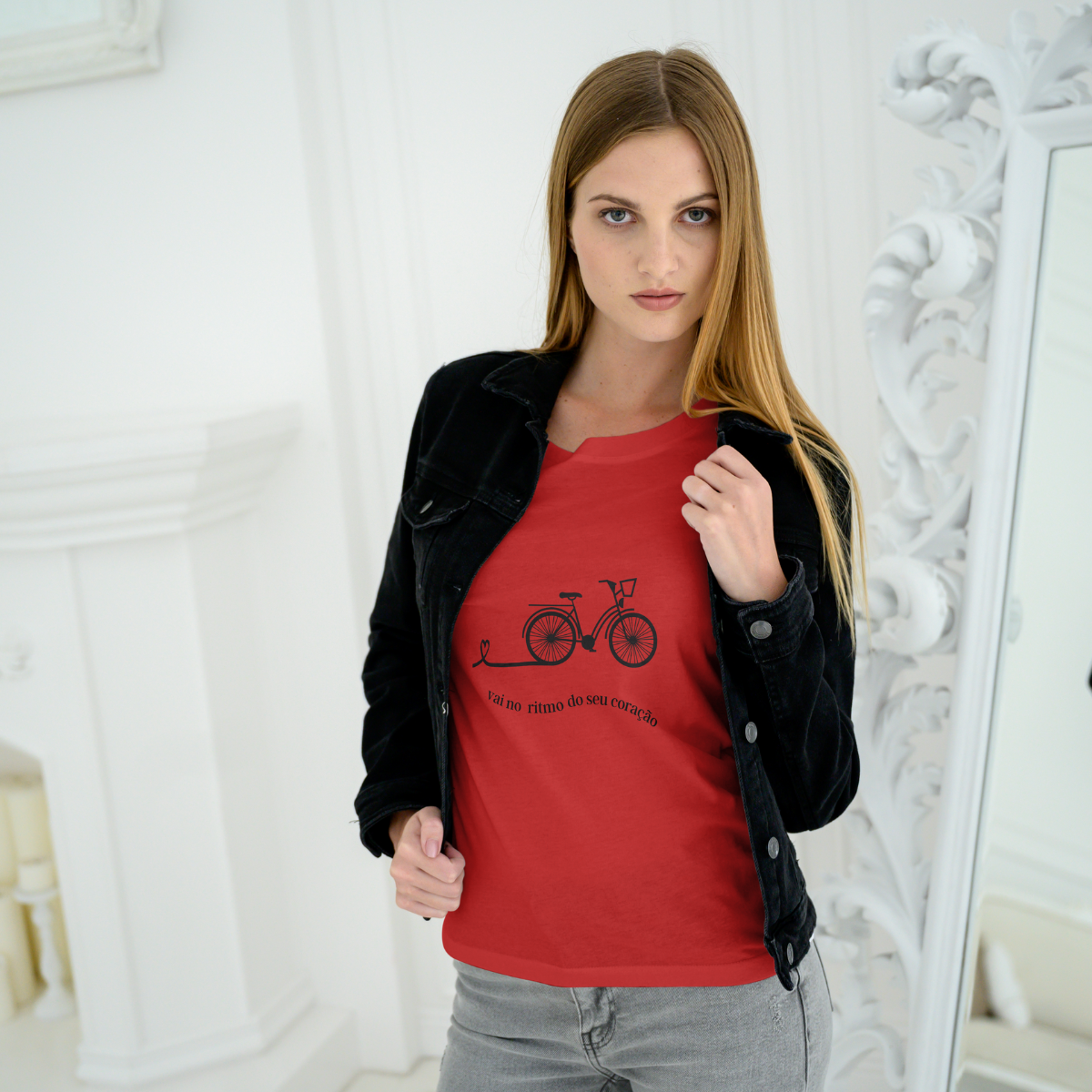 Camisa Feminina Vai no ritmo do seu coração