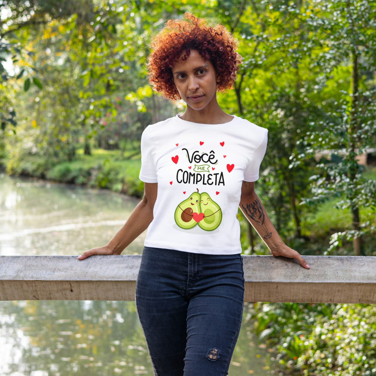 Camisa Feminina Baby Long Dia dos Namorados Você me Completa 